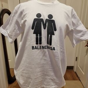 Balenciaga Pride Flags Tee Shirt  Pride 2022 Size Lg White Tee Unisex  tee